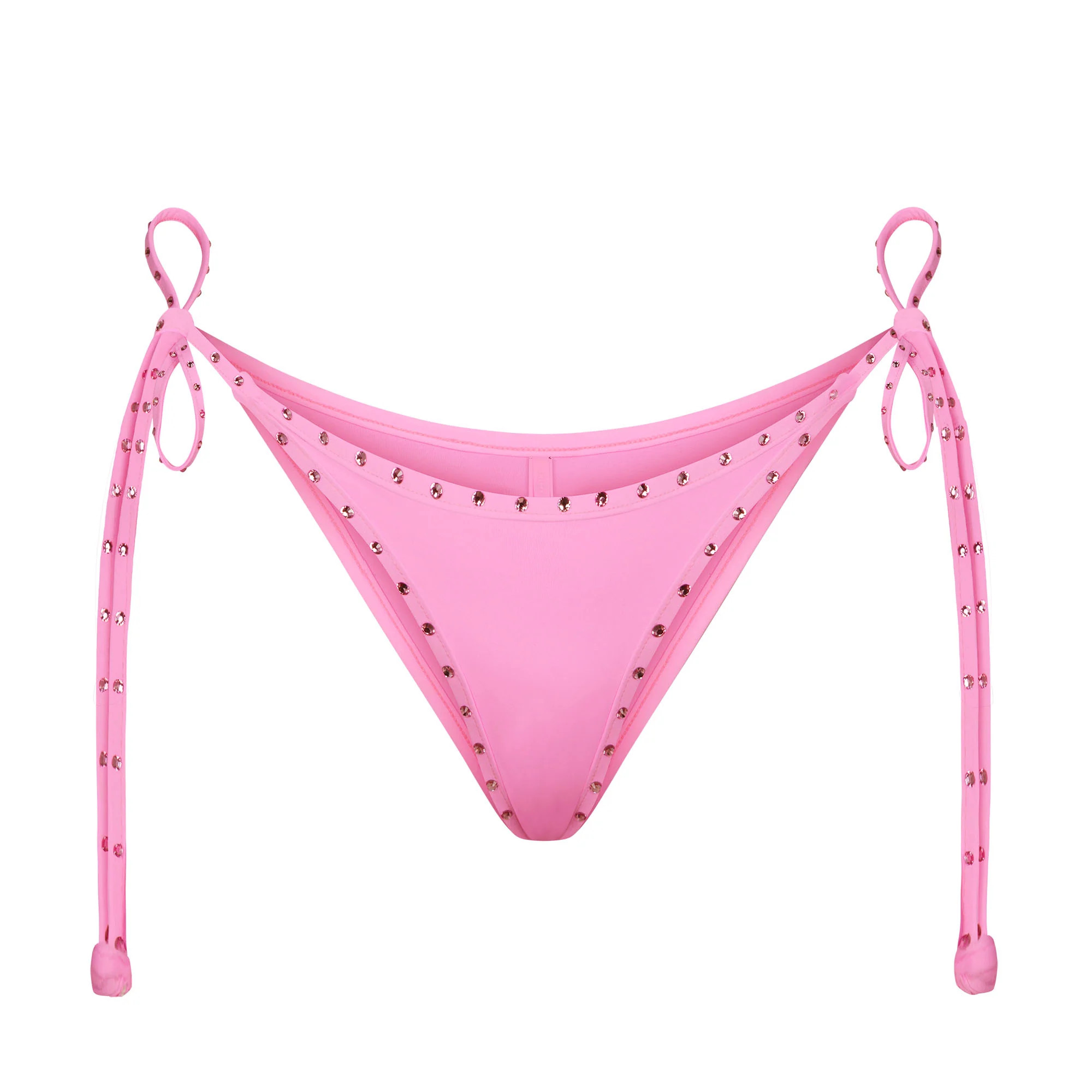 RHINESTONE TIE BIKINI BOTTOM | SKIMS (US)