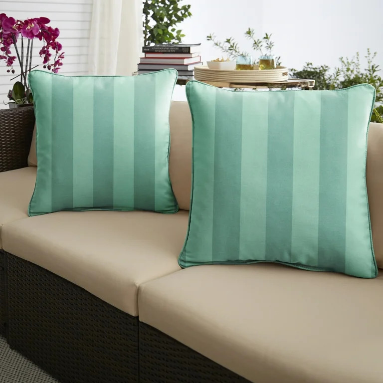 Sorra Home Preview Lagoon Indoor/Outdoor Corded Pillow Set of Two | Walmart (US)