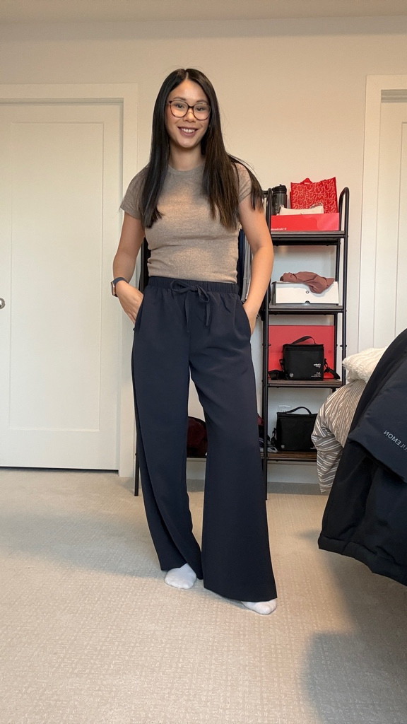 Aritzia viral lodge pant try on and review. Size small *short for reference 

Height: 5'2 

#LTKfall #LTKcanada #LTKworkwear