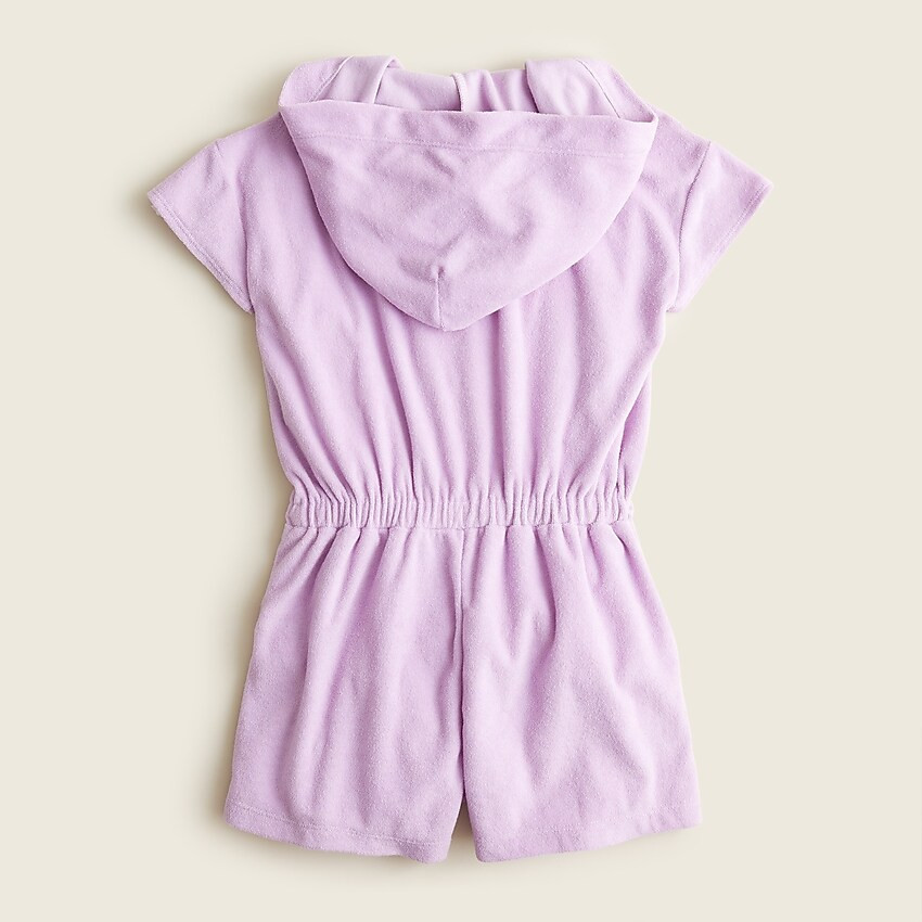 Girls' hooded romper in towel terry | J. Crew US