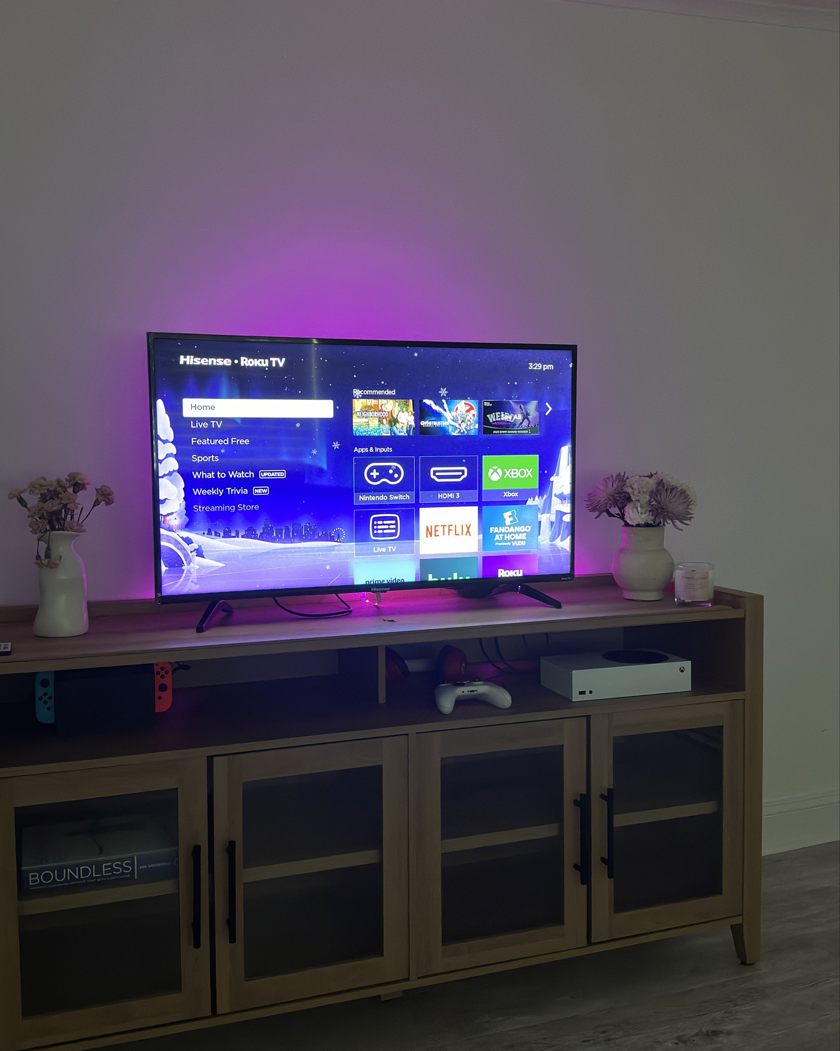 Maybe my favorite Amazon find! Some lights behind the tv to help set the mood for a movie night!

#LTKHome #LTKFindsUnder50
