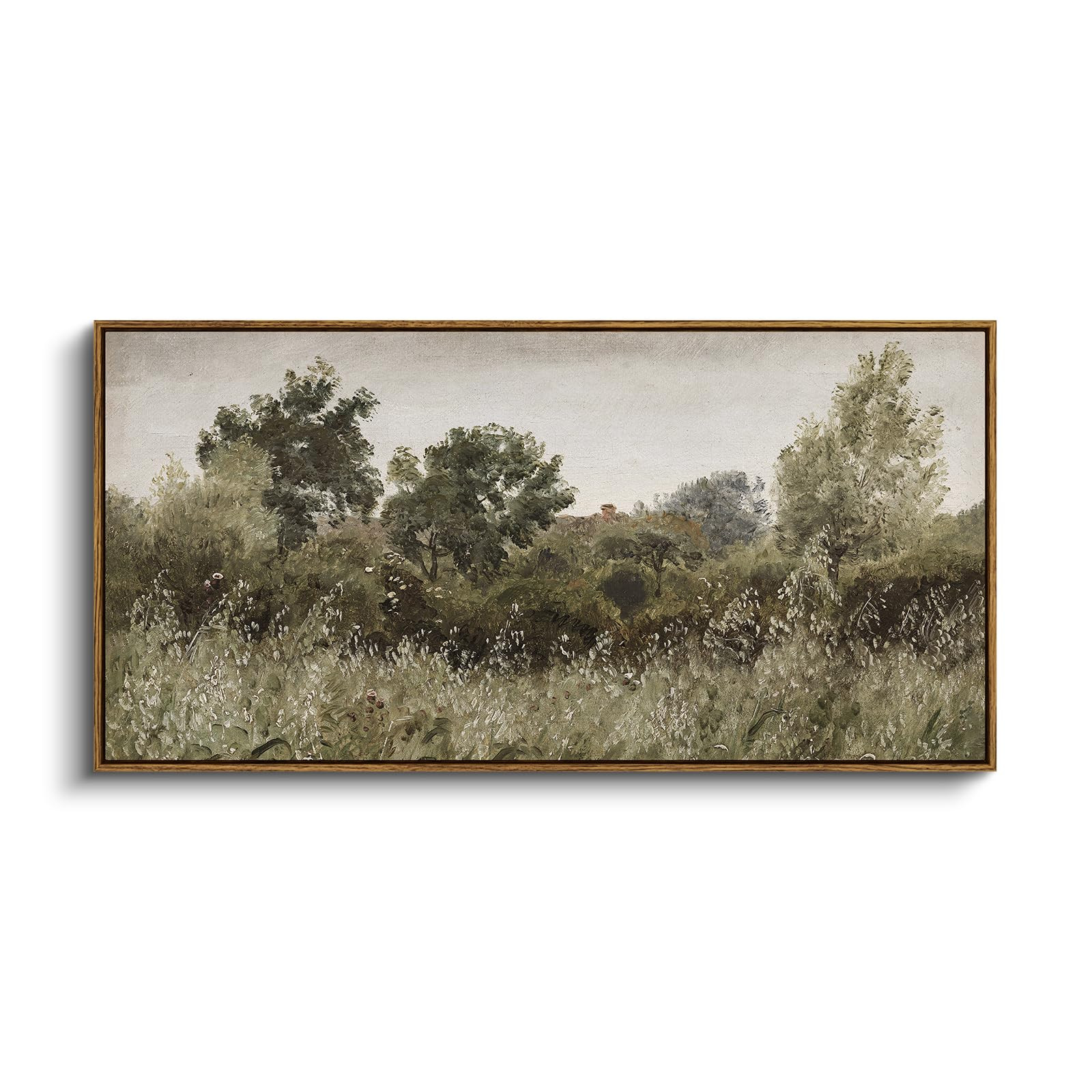 InSimSea Extra Large Framed Vintage Wall Art, Living Room Country Farmhouse Decor, Grassland Land... | Amazon (US)