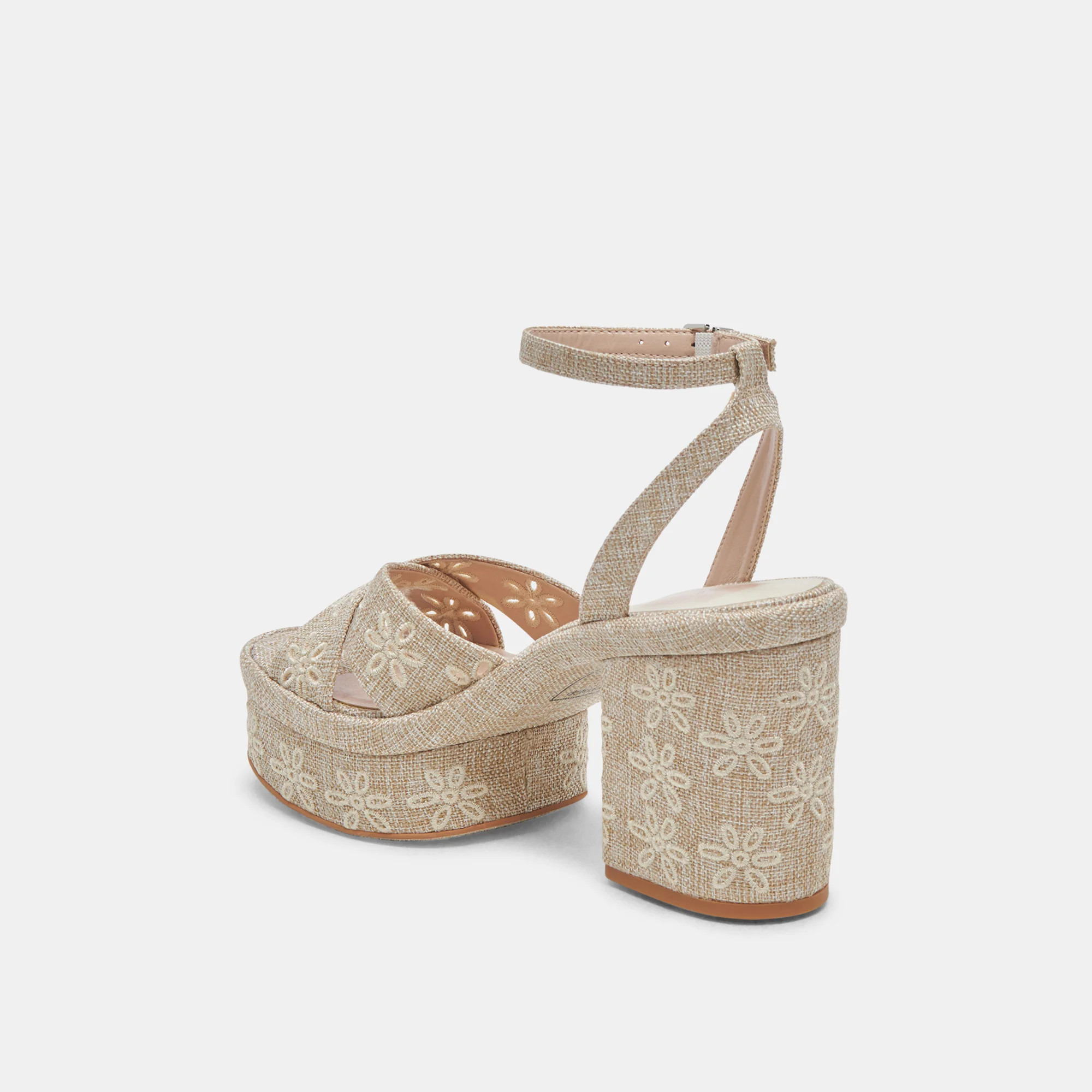 LAISHA HEELS ALMOND FLORAL EYELET | DolceVita.com