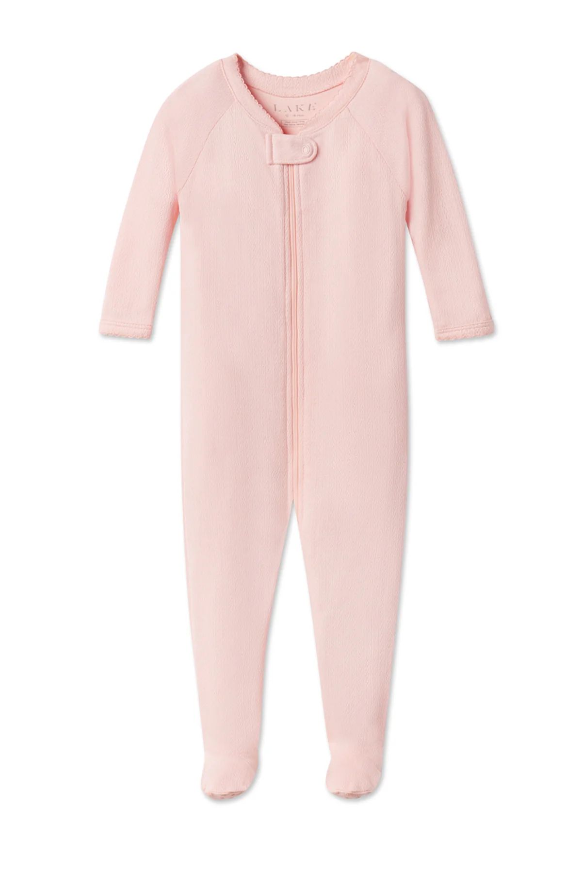 Baby Pointelle Footed Sleeper in English Rose | Lake Pajamas