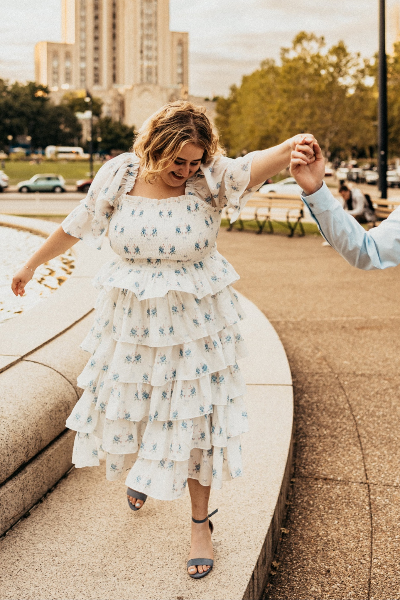 engagement photo dress of my dreams 🥹 

I wanted something more colorful than a plain white dress but still wanted it to look “bridal” so this was perfect. 

The ruffles also came out so good in photos without needing to move around a lot!! 

#LTKmidsize #LTKwedding