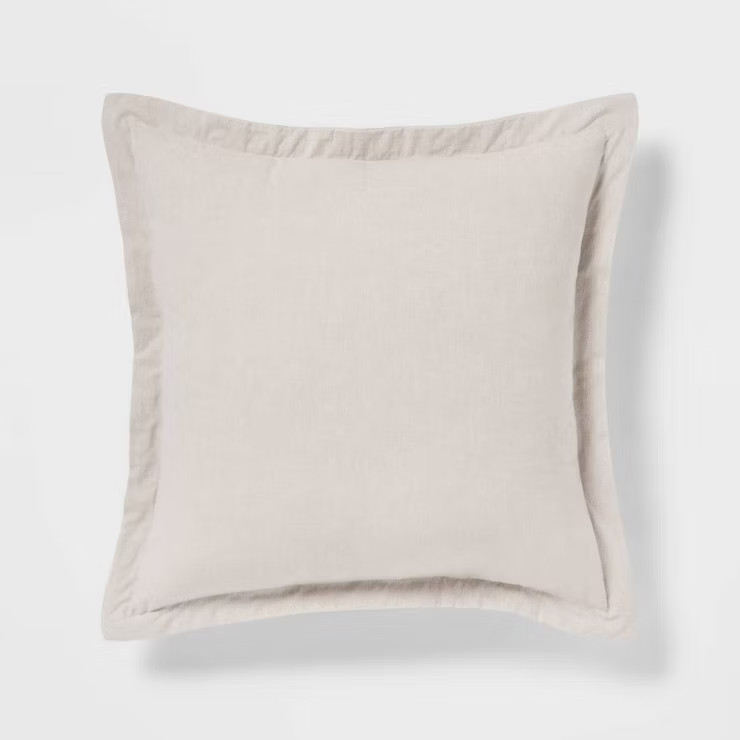 Euro Cotton Linen Blend Chambray Decorative Throw Pillow - Threshold™ | Target