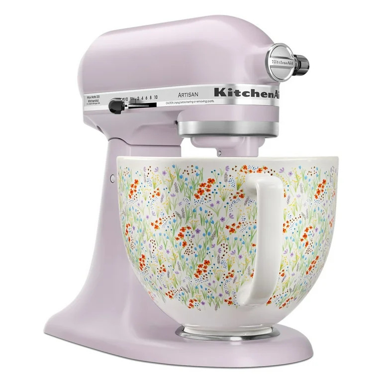 KitchenAid Artisan Series 5-Quart Tilt-Head Stand Mixer, Wildflower with Ceramic Bowl, Flat Beate... | Walmart (US)