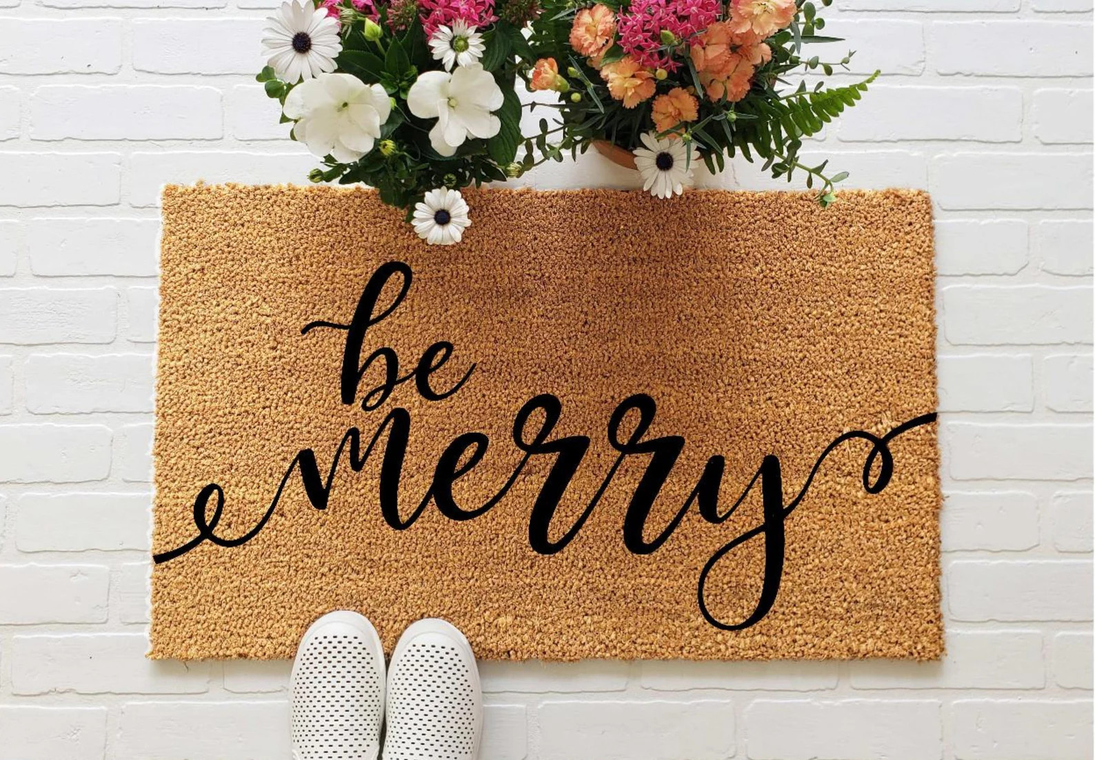 Merry Christmas Doormat, Holiday Doormat, Christmas Doormat, Christmas Welcome Mat, Christmas Dec... | Etsy (US)