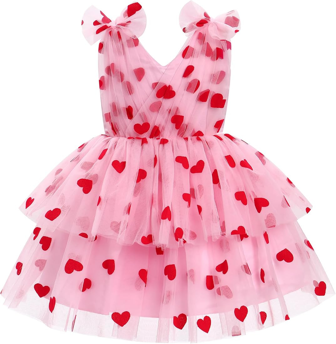 IMEKIS Toddler Girls Butterfly Birthday Dress Rainbow Tulle Formal Wedding Party Ruffle Tutu Dres... | Amazon (US)
