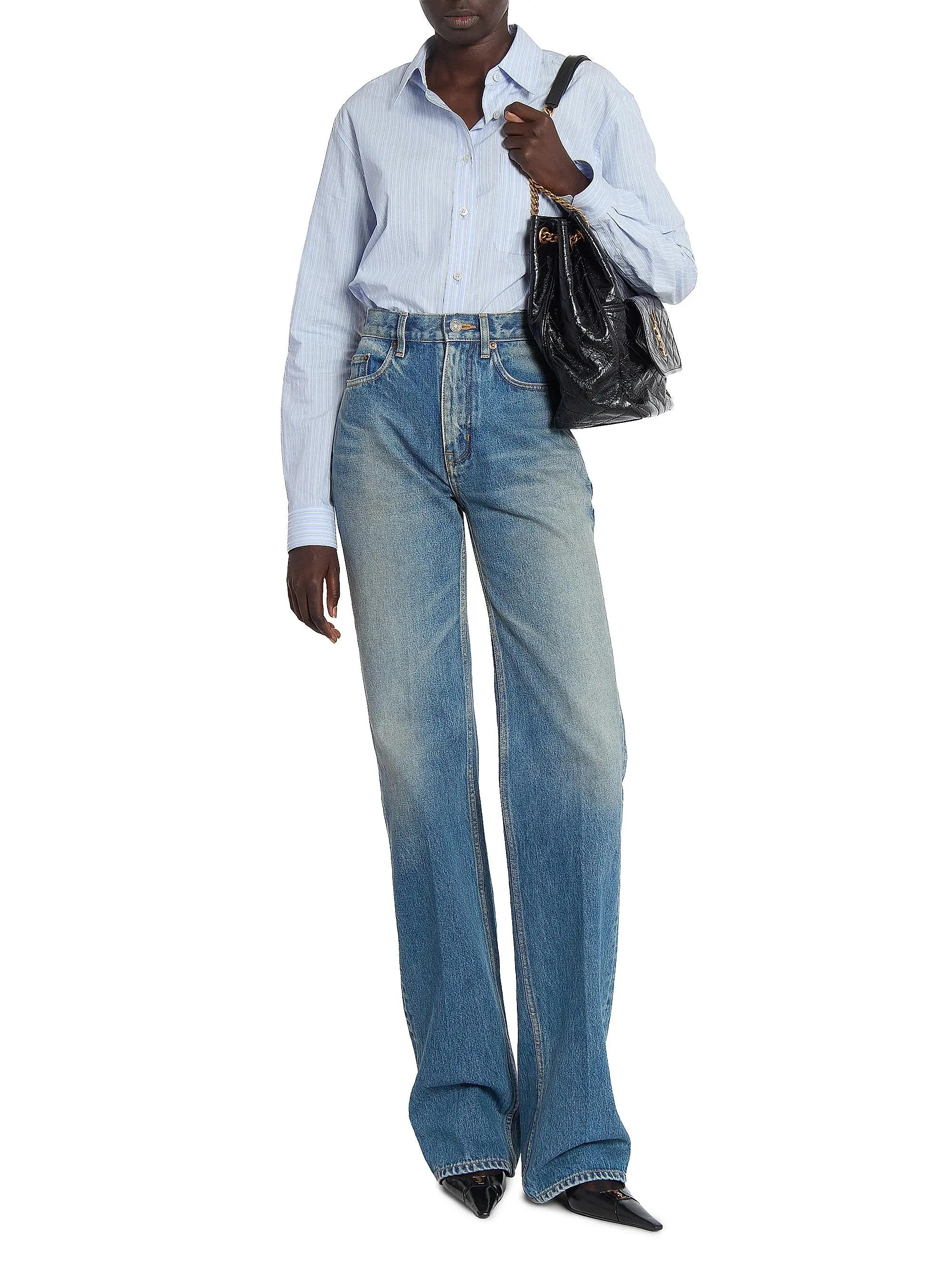 Saint Laurent Niki Small Shopping in Vintage Leather | Saks Fifth Avenue | Saks Fifth Avenue