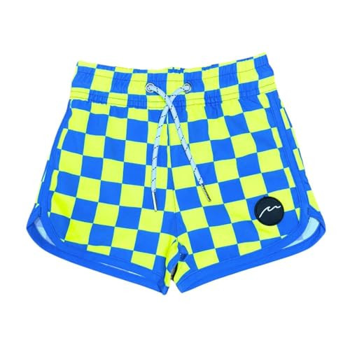 Glo Surf CO Kids Board Short – Neon High-Visibility Swim Trunks for Boys (US, Age, 4 Years, Little Boys, Riptide - Blue & Yellow) | Amazon (US)