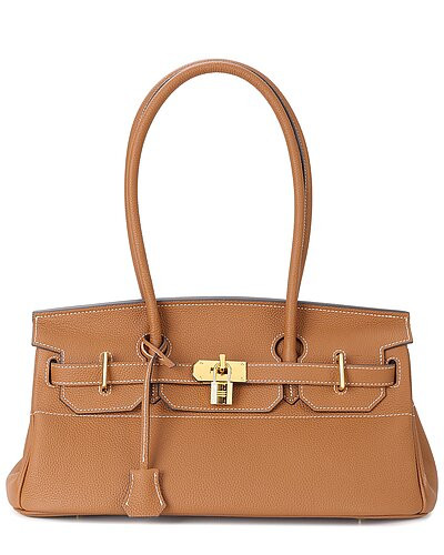 Structured Leather Top Handle Tote | Gilt & Gilt City