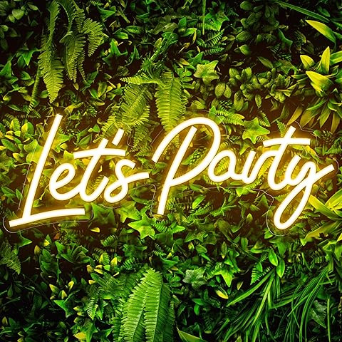 Divatla Super Large Neon Sign - 'Let's Party' for Engagement, Prom, Wedding & More - Dimmable, Wa... | Amazon (US)