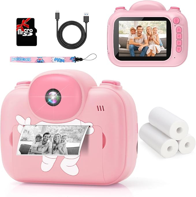 Kids Camera Instant Print, 3.5'' Kids Digital Camera Instant with 1080P HD Photos & Videos, Chris... | Amazon (US)