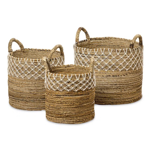 Romantic Chic 3 Piece Wicker Basket Set | Wayfair North America