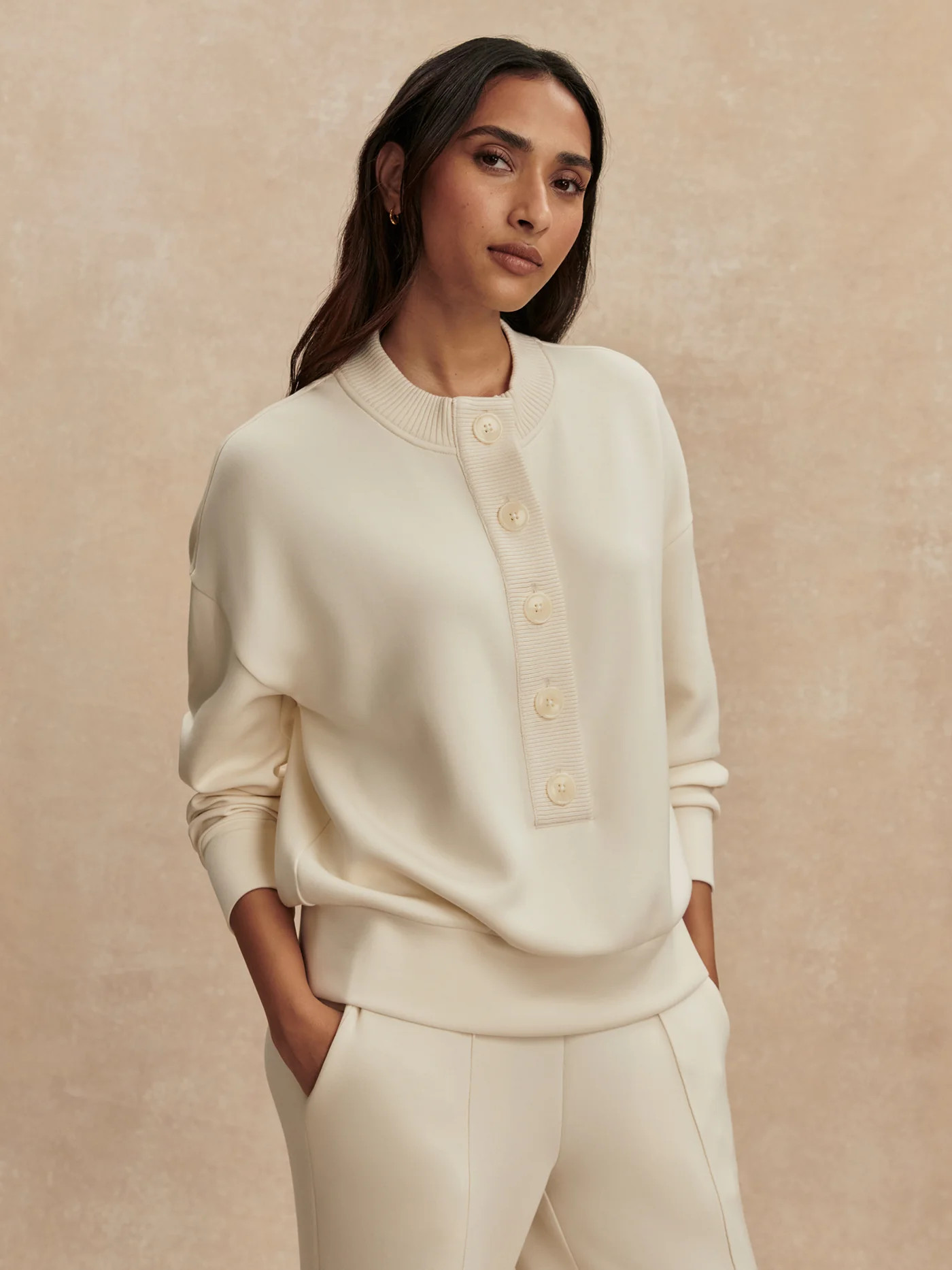 Reena Button Front Sweat | Varley US | Varley US