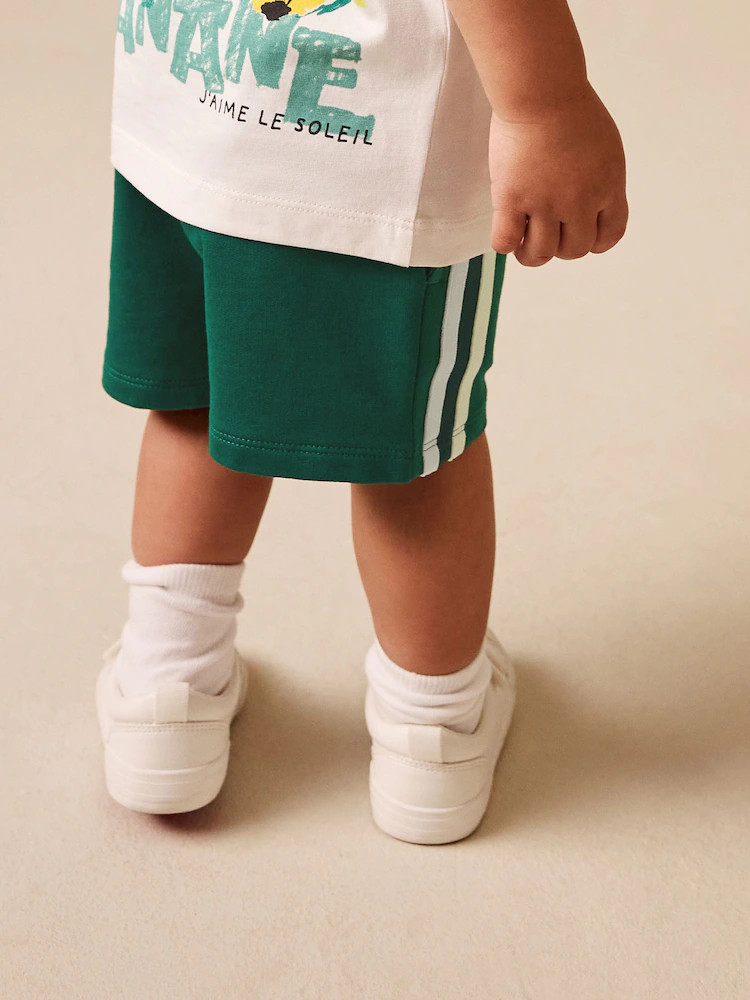Green Side Stripe Jersey Shorts (3mths-7yrs) | Next EU