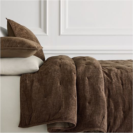 Chenille Tack Stitch Shams | West Elm (US)