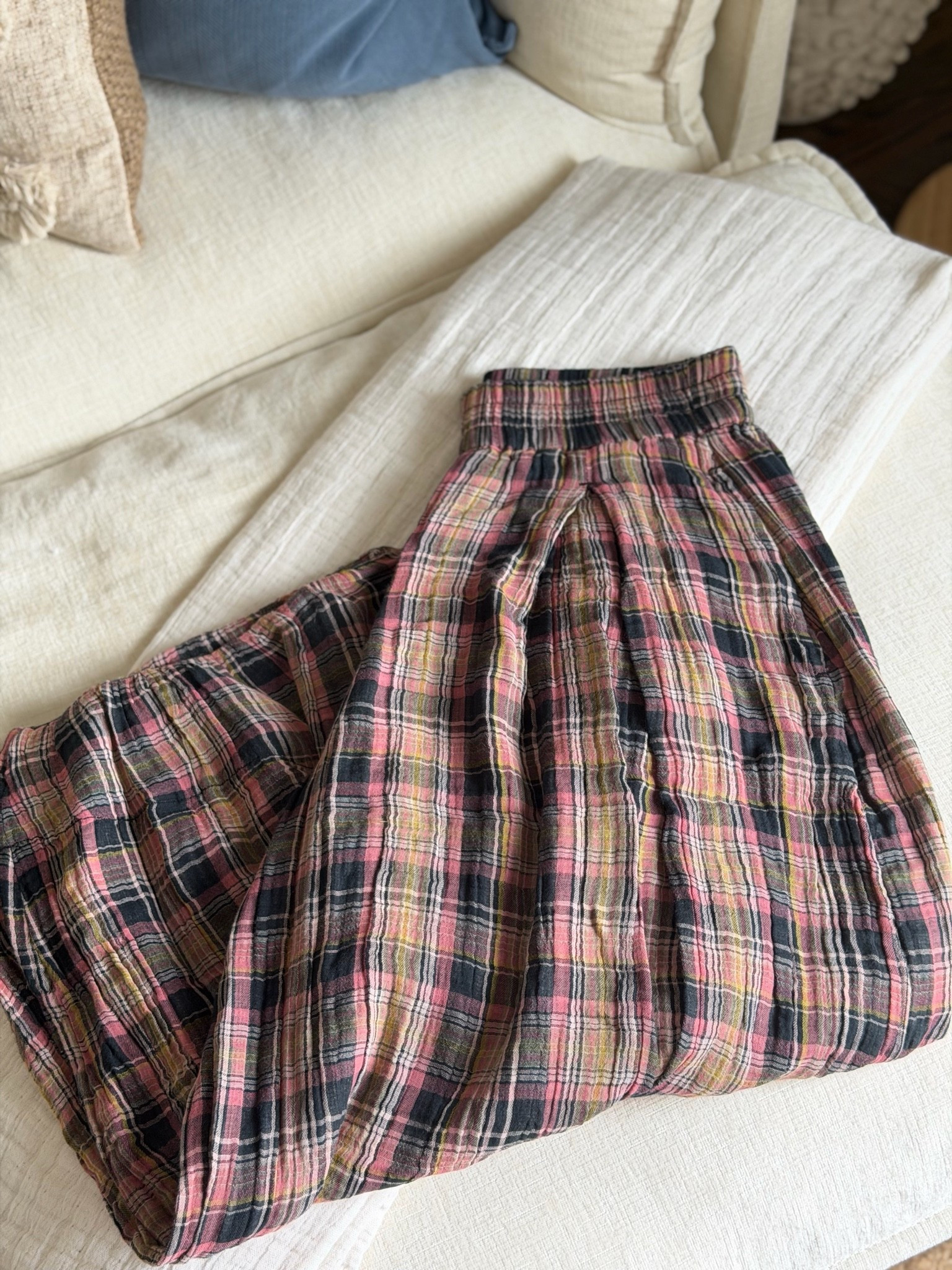 Free People plaid balloon pants