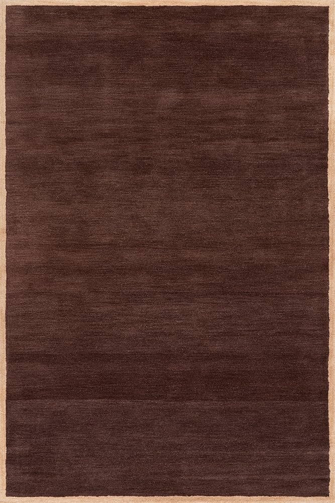 Amazon.com: Dash & Albert Pierre Brown, 6' x 9', Handmade, Bordered, Wool, Soft and Cozy, High Traffic, Stain Resistant, Easy Clean, Durable Area Rug for Bedroom, Living Room, Dining, Den, Foyer, Entryway : Home & Kitchen | Amazon (US)