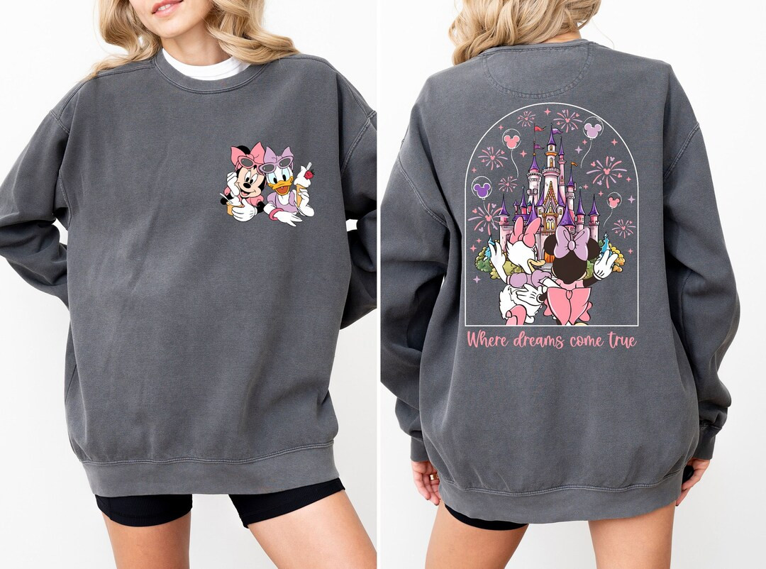 Comfort Colors® Minnie Daisy Sweatshirt, Where Dreams Come True Sweatshirt, Disney Friends Sweat... | Etsy (US)