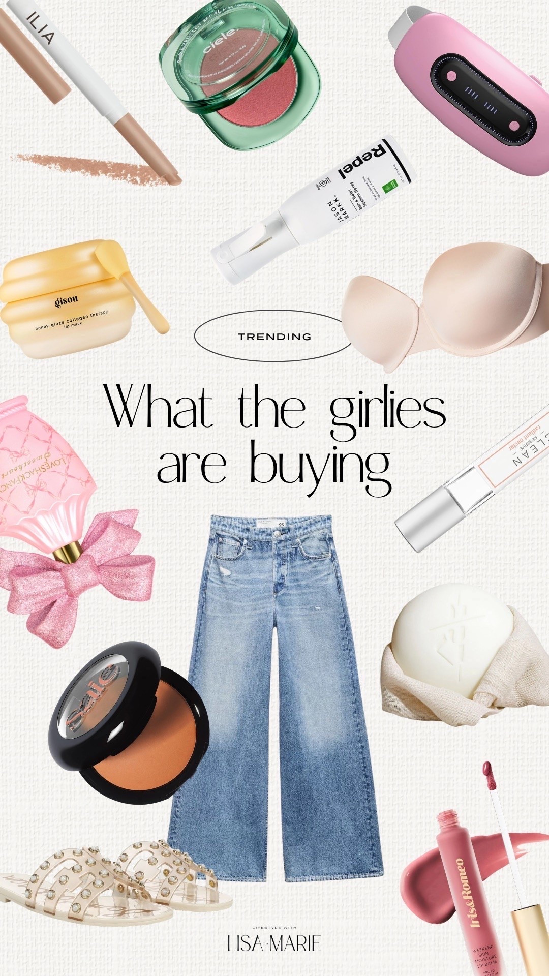 No secrets here! What the girlies are buying 🤭 Clean makeup, cosmetics, skincare and fragrances. Sneaker spray for repelling dirt and water. Heating pad for cramps. Jelly slides and sandals. Best strapless bra! Body exfoliator and lotion. Collagen lip mask. 

I love this heating pad and my sneaker spray! Spray sneakers with spray and let dry over night (clear seal will repel dirt and water). Pearl jelly slides - I’m a 6.5 and did a 7. 23 in ankle sweatpants jeans (most people have to size down 1). Eyeshadow sticks in colors faun and jubilee.

#LTKgrwm #LTKselfcare #LTKBeauty