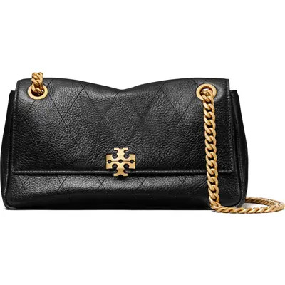 Tory Burch Small Charlie Leather Shoulder Bag in Pecan at Nordstrom | Nordstrom