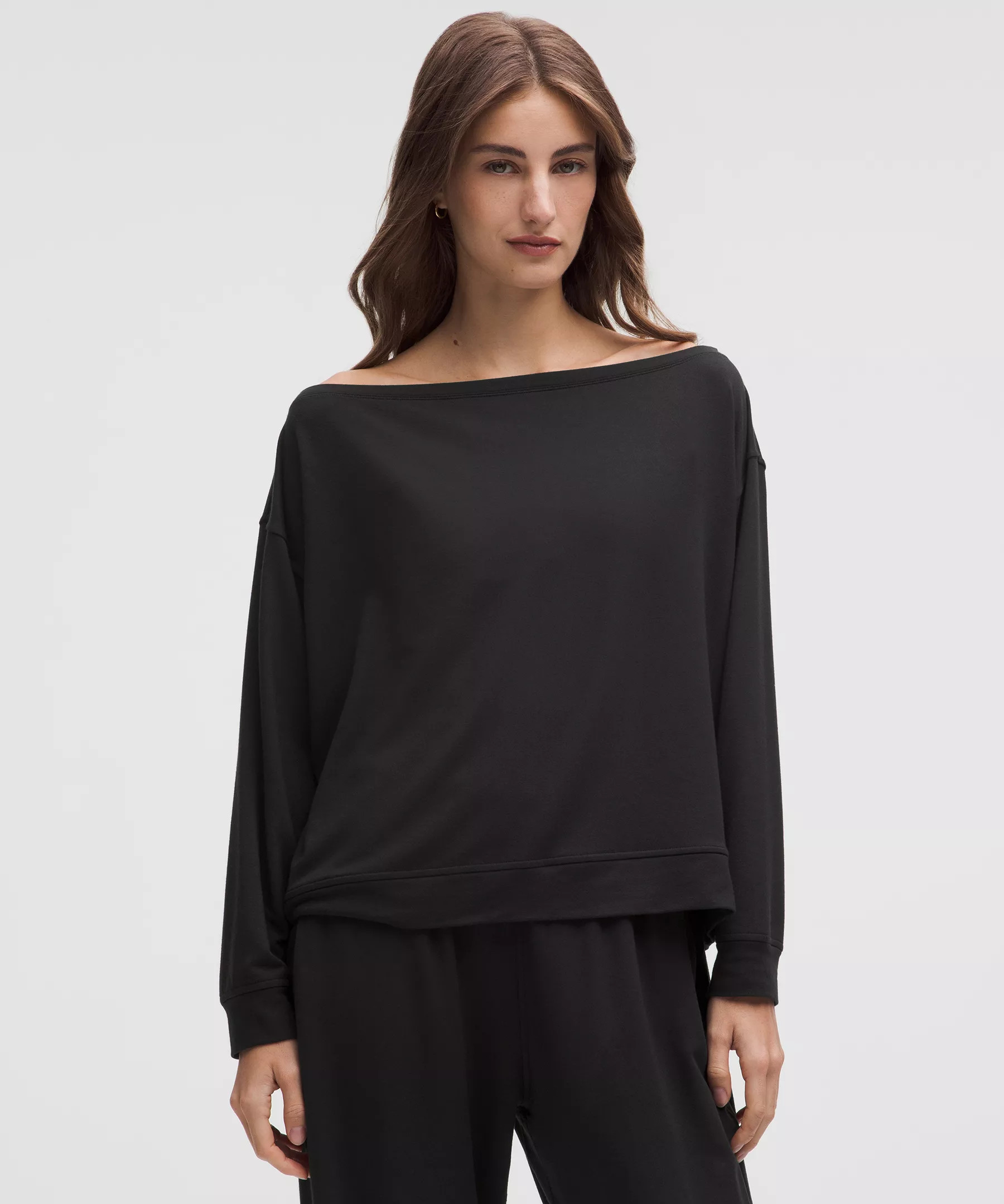 BeCalm Oversized Boatneck Long-Sleeve Shirt | Lululemon (US)