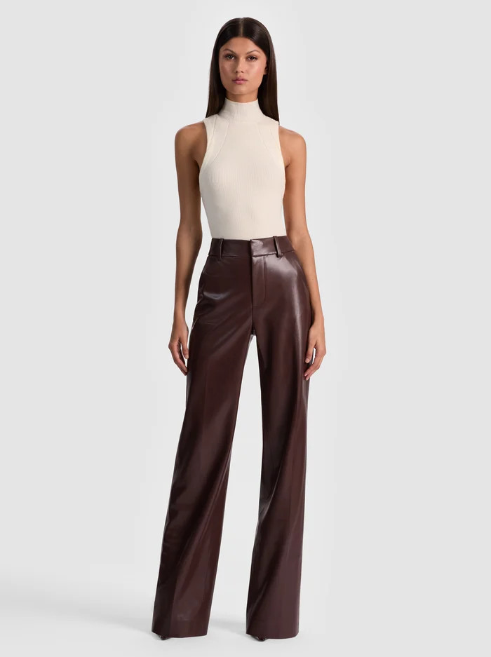 ALEXANDER VEGAN TROUSER | Alice + Olivia