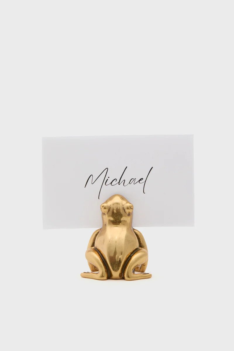 Gold Frog Placecard Holders Set of 4 | Tuckernuck (US)