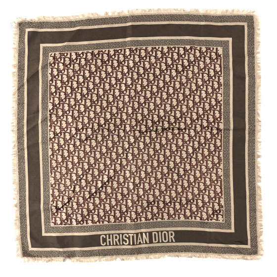 Silk Oblique Scarf Brown | FASHIONPHILE (US)