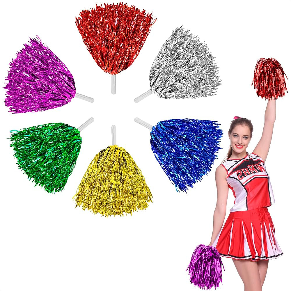 Cheerleader Pompom Dance Party Accessories - 6Pcs Party Dress Cheerleading Gifts - Cheer Gifts Pa... | Amazon (US)