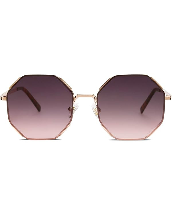 SOJOS Sunglasses for Women Men Classic Retro Polygon Shades UV400 | Amazon (US)