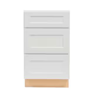 Liberty 18 in. W x 21 in. D x 34.5 in. H Drawer Base Bath Vanity Cabinet Only in White | The Home Depot