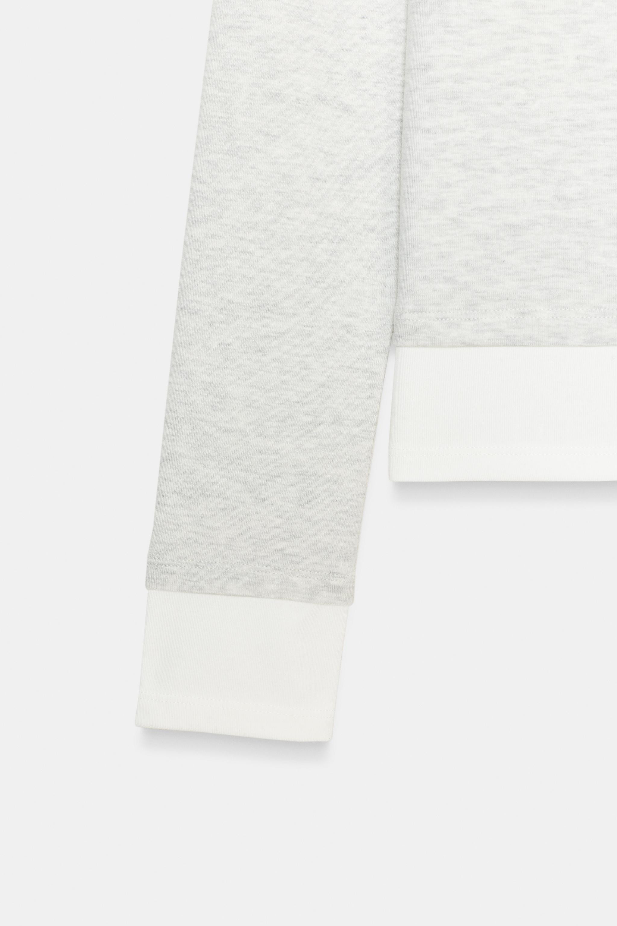 MOCK LAYER CONTRAST T-SHIRT | Zara AU