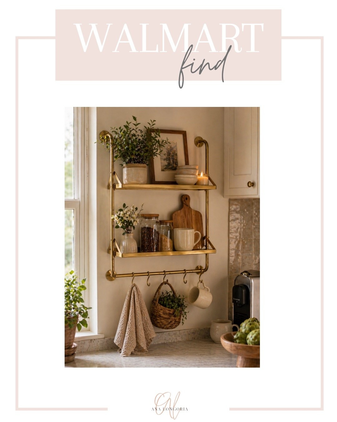 Walmart find 
Decor find
Cute shelves for your kitchen or dinning roomm

#LTKHome