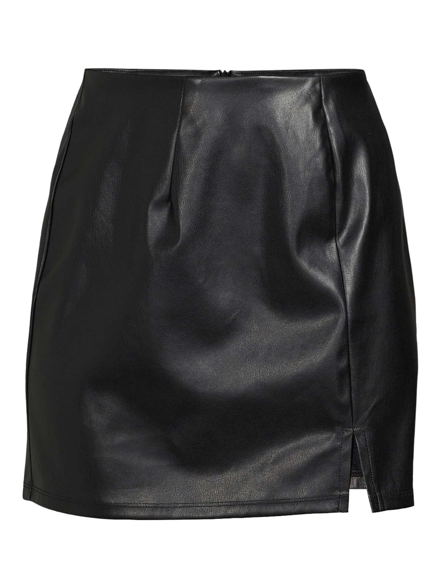 Madden NYC Juniors' Faux Leather Mini Skirt with Slit - Walmart.com | Walmart (US)