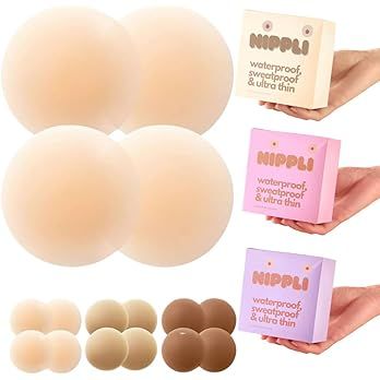 Nippli Premium Nippelcover - Wiederverwendbare & waschbare Nippelpads - Ultra dünn und Selbstkle... | Amazon (DE)