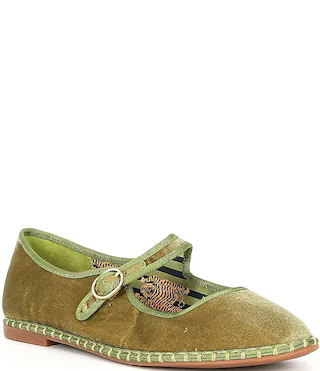 Chelsea & Violet Velvet Eda Mary Jane Flats | Dillard's | Dillard's