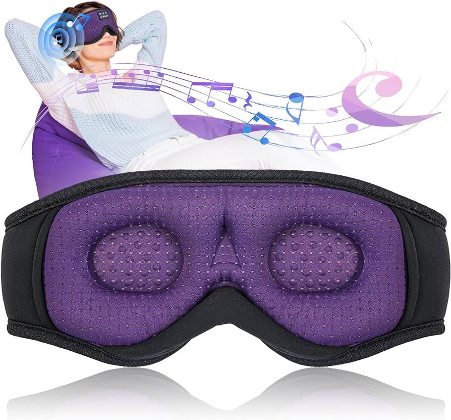 LC-dolida Sleeping Headphones Eye Mask, Sleep Mask with Bluetooth Headphones 3D Eye Mask Wireless... | Amazon (US)