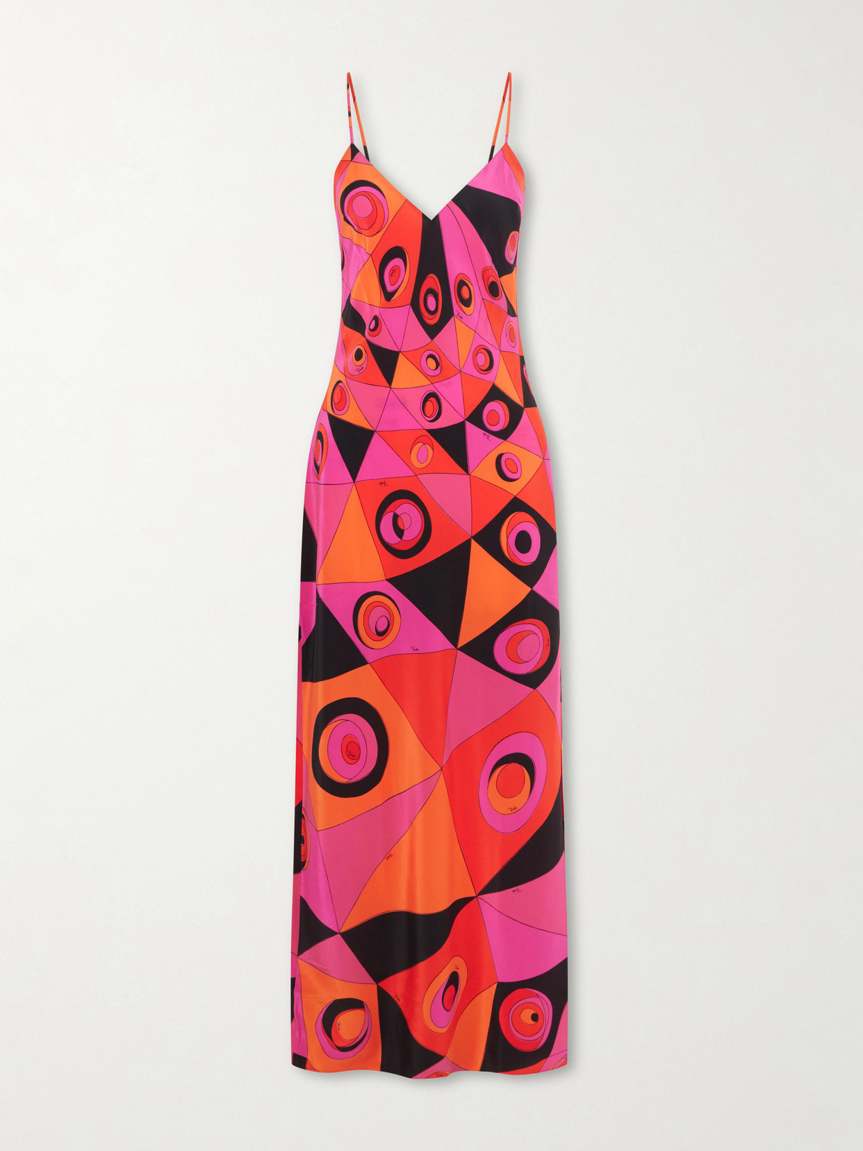 PUCCI - Printed Silk Crepe De Chine Maxi Dress - Pink | NET-A-PORTER (US)