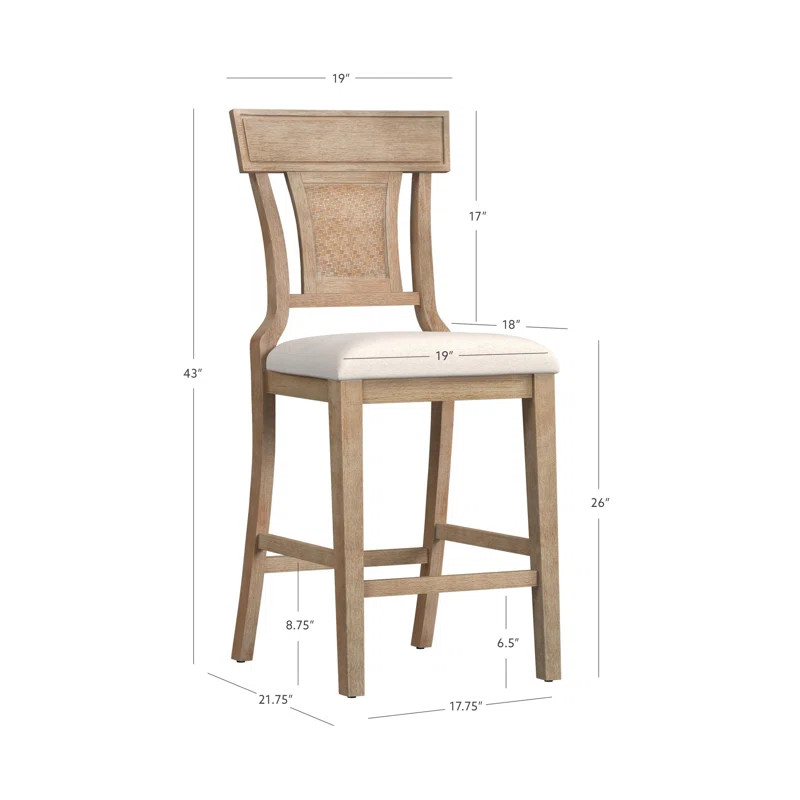 Anniston Solid Wood Upholstered Bar & Counter Stool | Wayfair North America