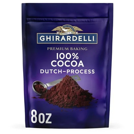 GHIRARDELLI Premium Baking Cocoa 100% Cocoa Dutch Process Unsweetened Cocoa Powder, 8 oz Bag | Walmart (US)