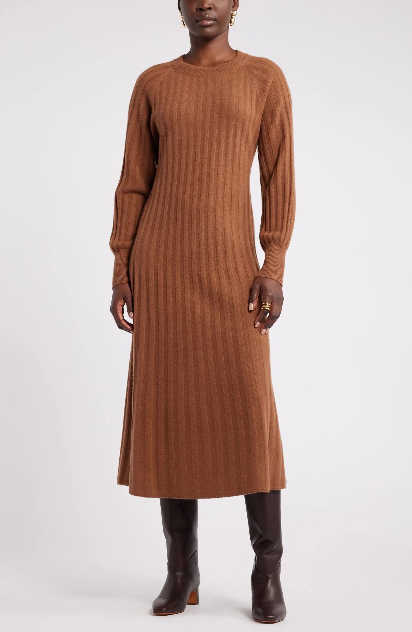 Nordstrom Long Sleeve Wool & Cashmere Sweater Dress | Nordstrom | Nordstrom