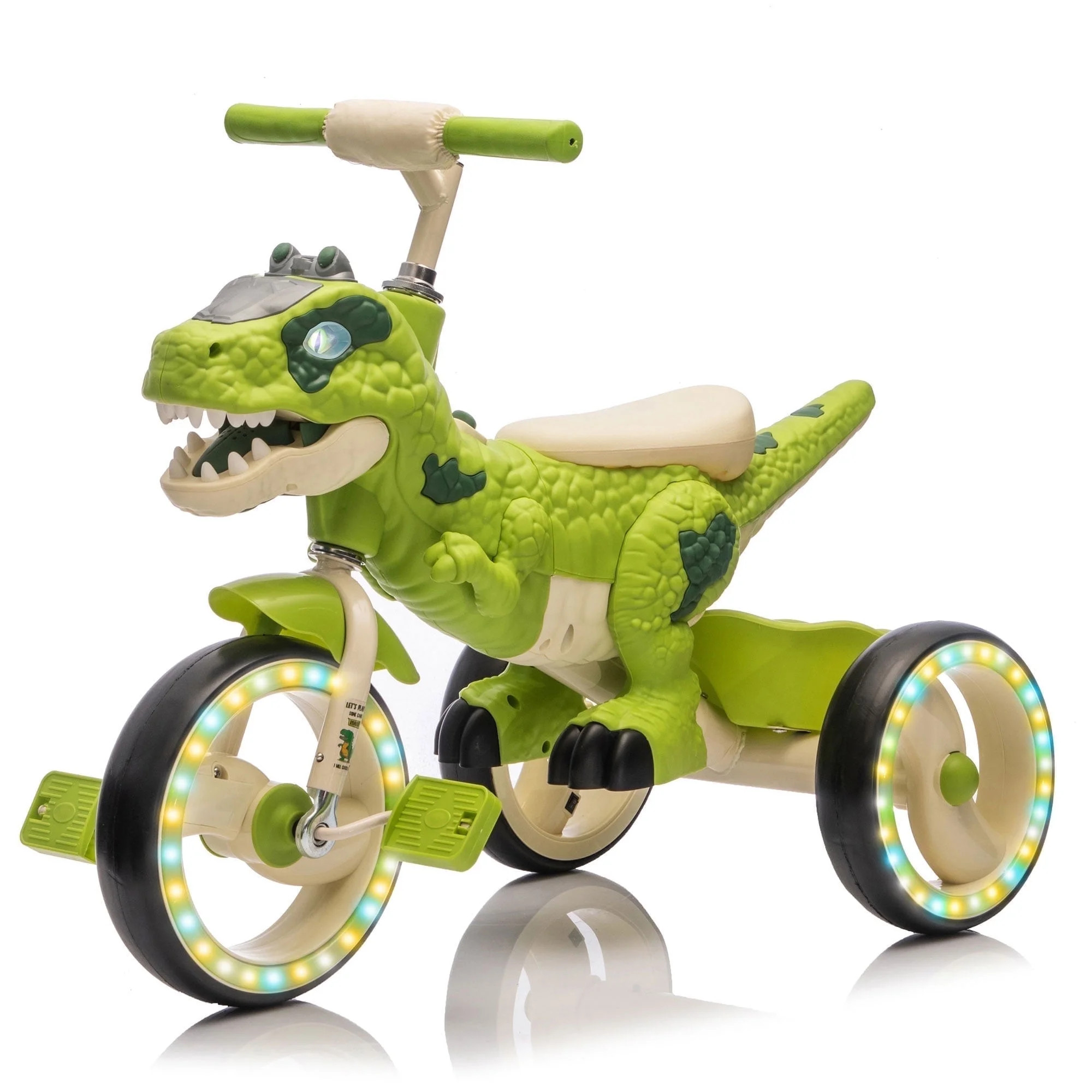 Xuanlur Kids Ride on Dinosaur Tricycle, Toddlers Kid Trike with Wide Flash Wheels, Anti-Slip Peda... | Walmart (US)