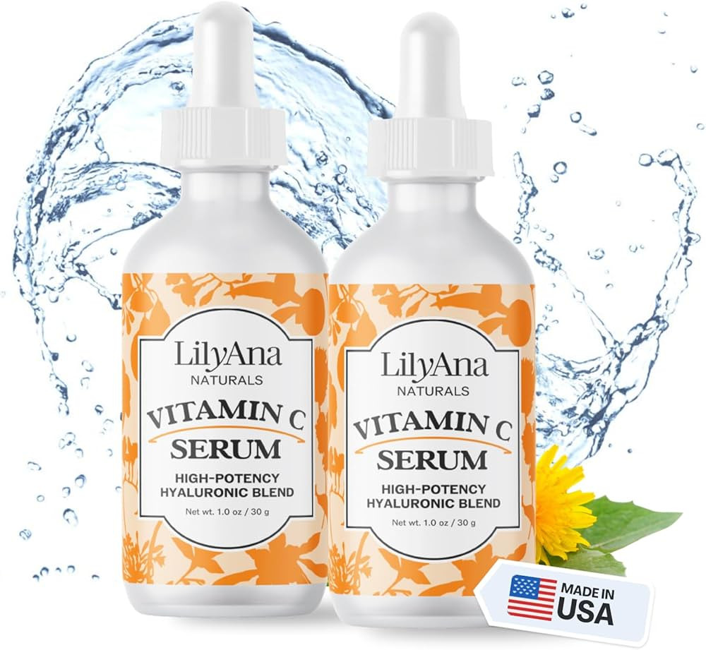 LilyAna Naturals Vitamin C Serum for Face - Face Serum with Hyaluronic Acid and Vitamin E, Anti A... | Amazon (US)