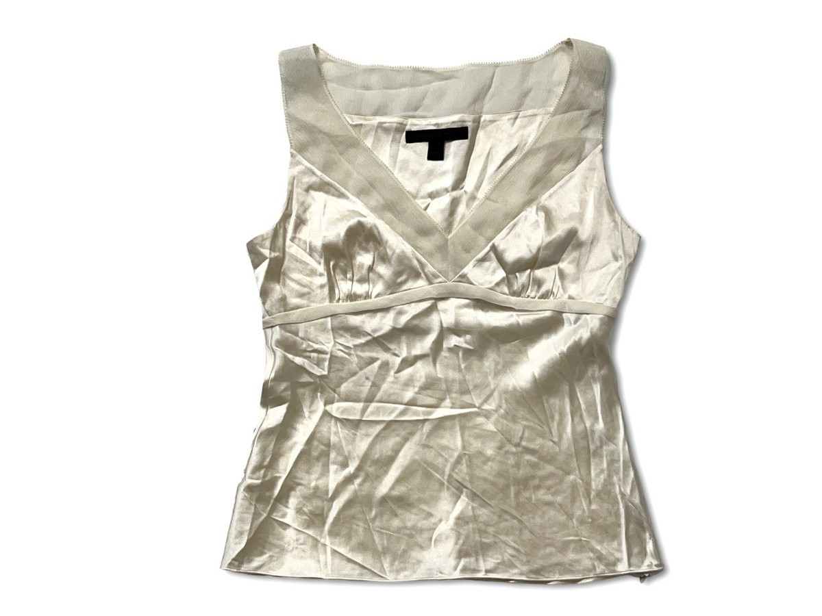 Vtg y2k Jrs Express Ivory Satin Lace Tank Top Camisole Cami Babydoll Size S  | eBay | eBay US