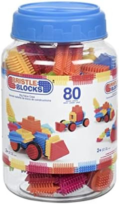 Battat- Bristle Blocks- STEM Interlocking Building Blocks- 80 pc Playset- Reusable Storage Bucket... | Amazon (US)