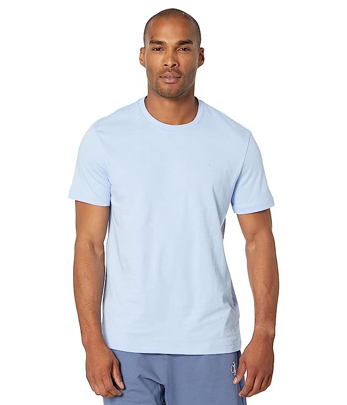 Calvin Klein Short Sleeve Smooth Cotton Crew Neck Tee | Zappos