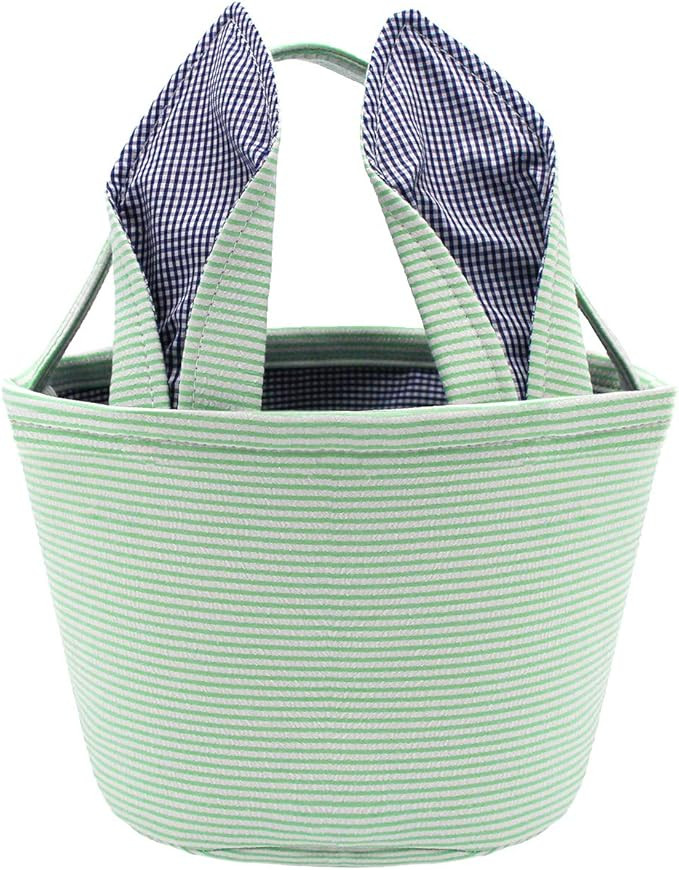 Easter Baskets Easter Bunny Ears Bags - Easter Egg Bunny Bucket for Kids (Green) | Amazon (US)